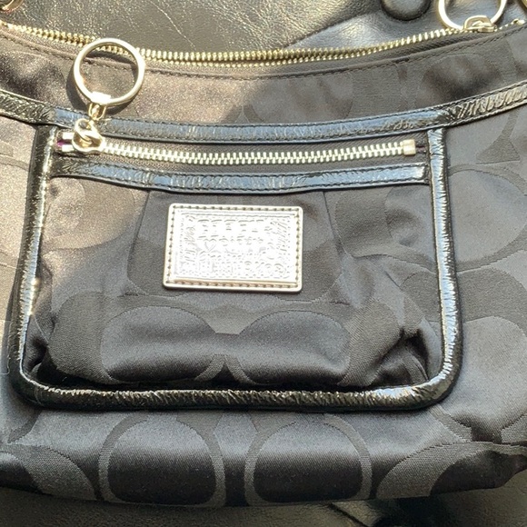Coach Poppy Black Monogram Bag No L0926-14562